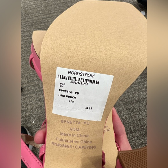 NWT Nordstrom BP. pink punch heels - Picture 2 of 6